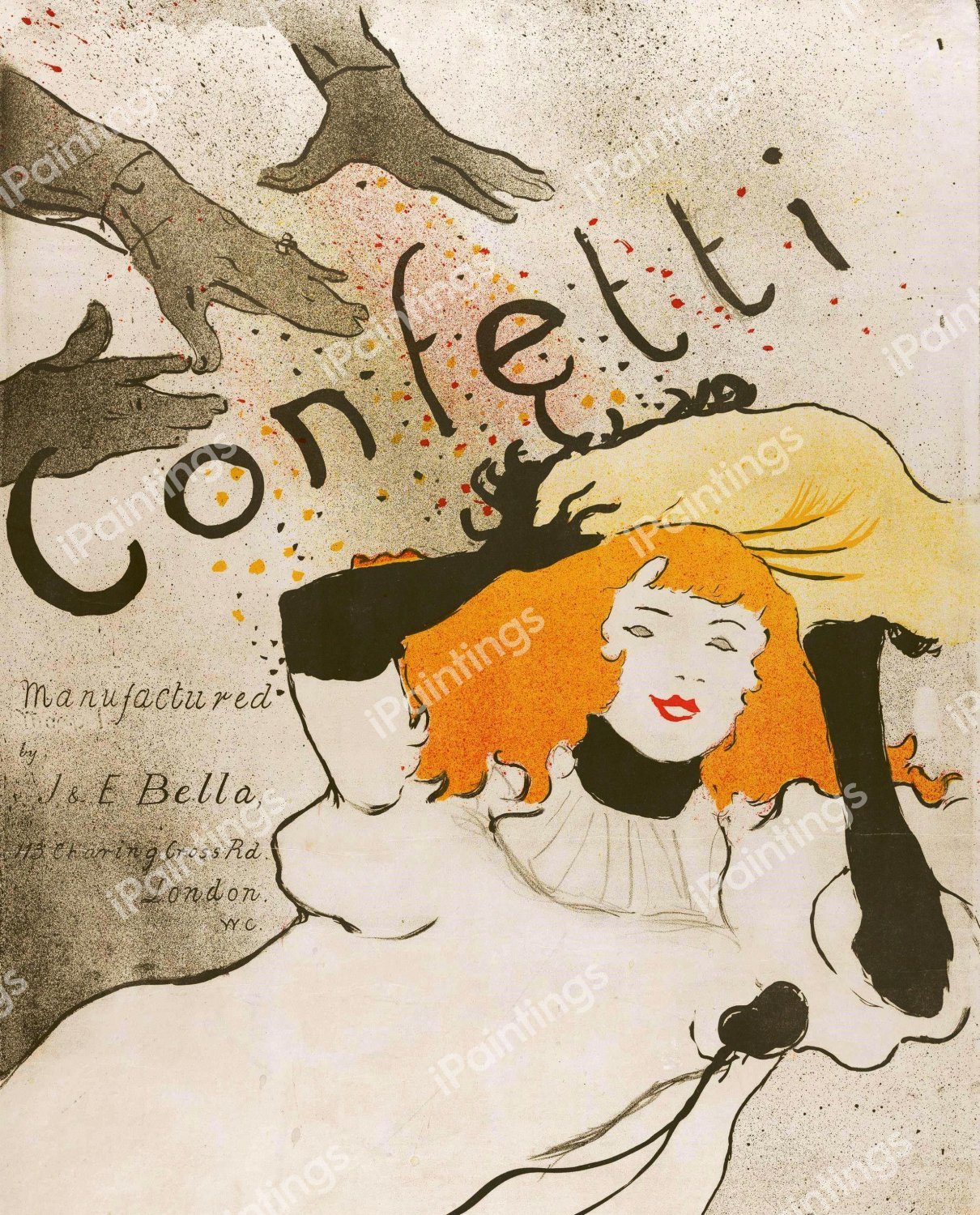 Confetti. The painting by Henri De Toulouse-Lautrec