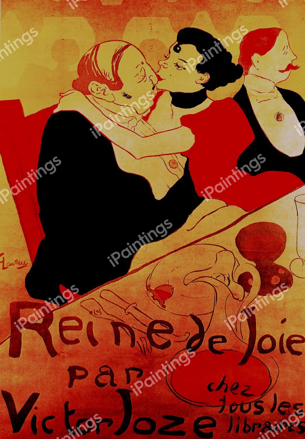 The Reine de Joie 2. The painting by Henri De Toulouse-Lautrec