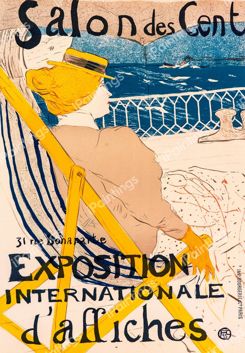 The Salon des Cent. The painting by Henri De Toulouse-Lautrec