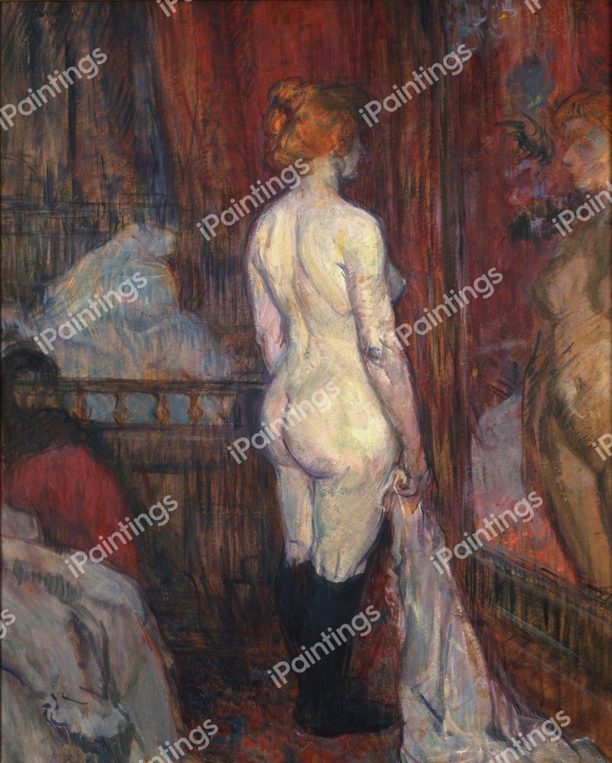 Woman before a Mirror. The painting by Henri De Toulouse-Lautrec