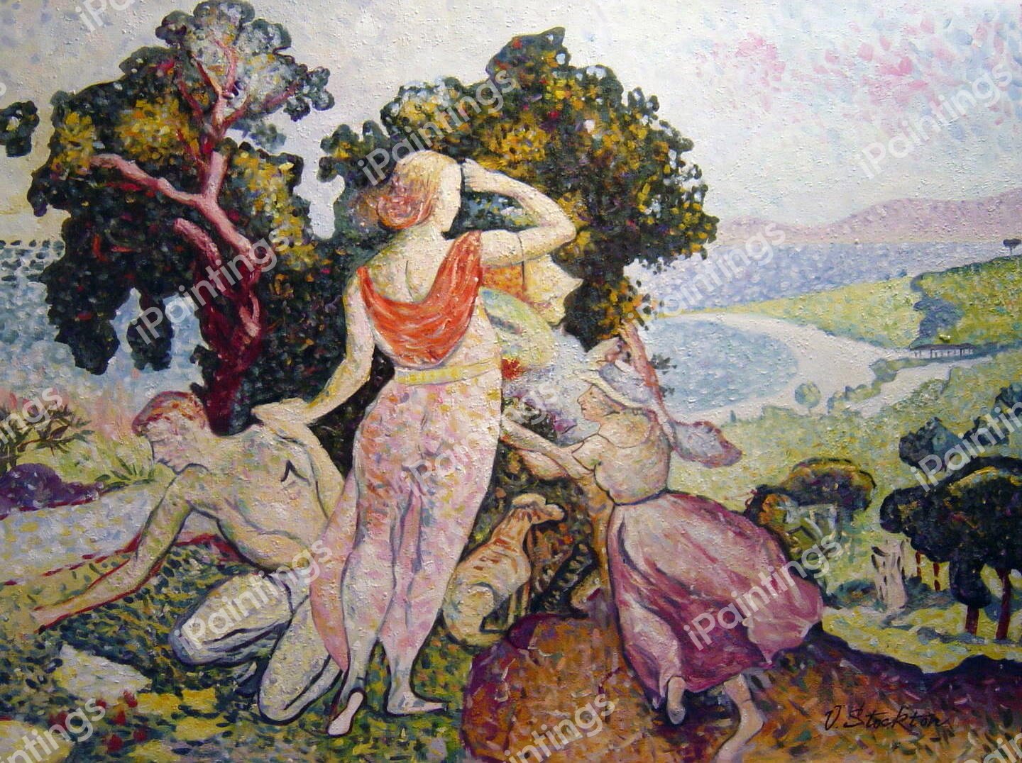 Study For 'Excursion'. The painting by Henri Edmond Cross