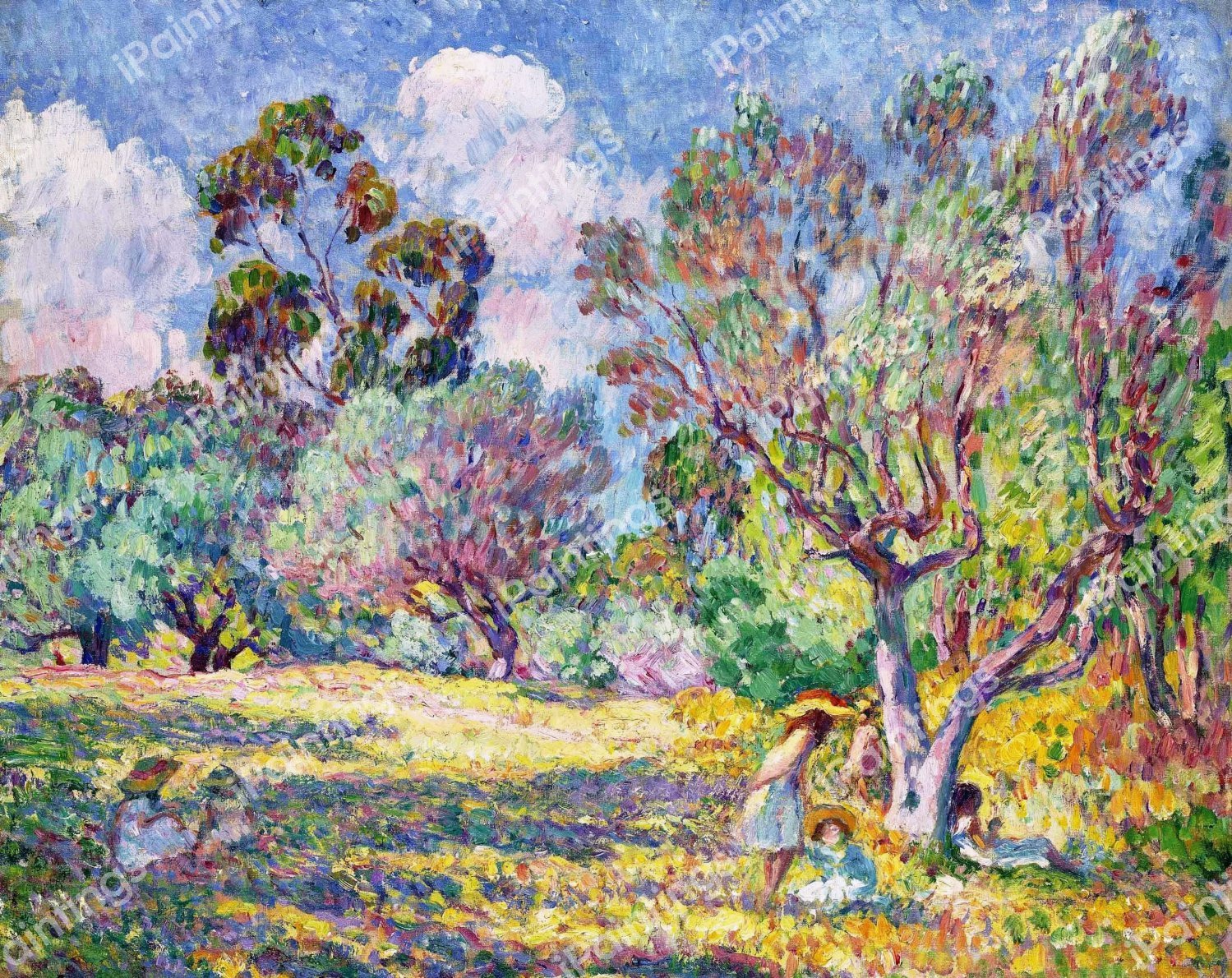 Children in a Meadow, 1906. The painting by Henri Lebasque