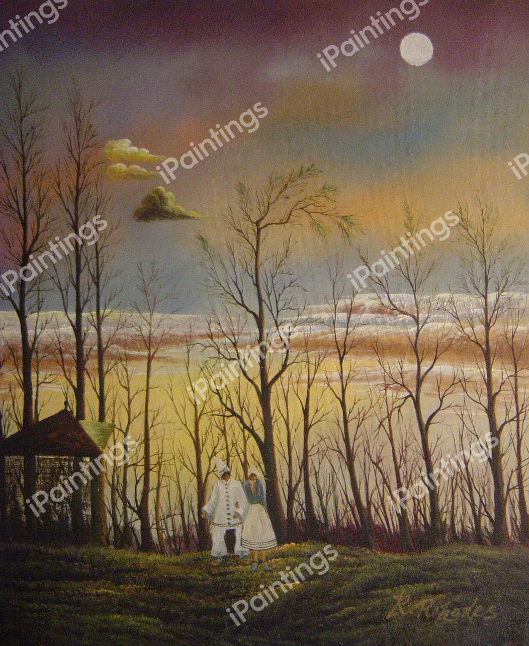 Carnival Evening. The painting by Henri Rousseau