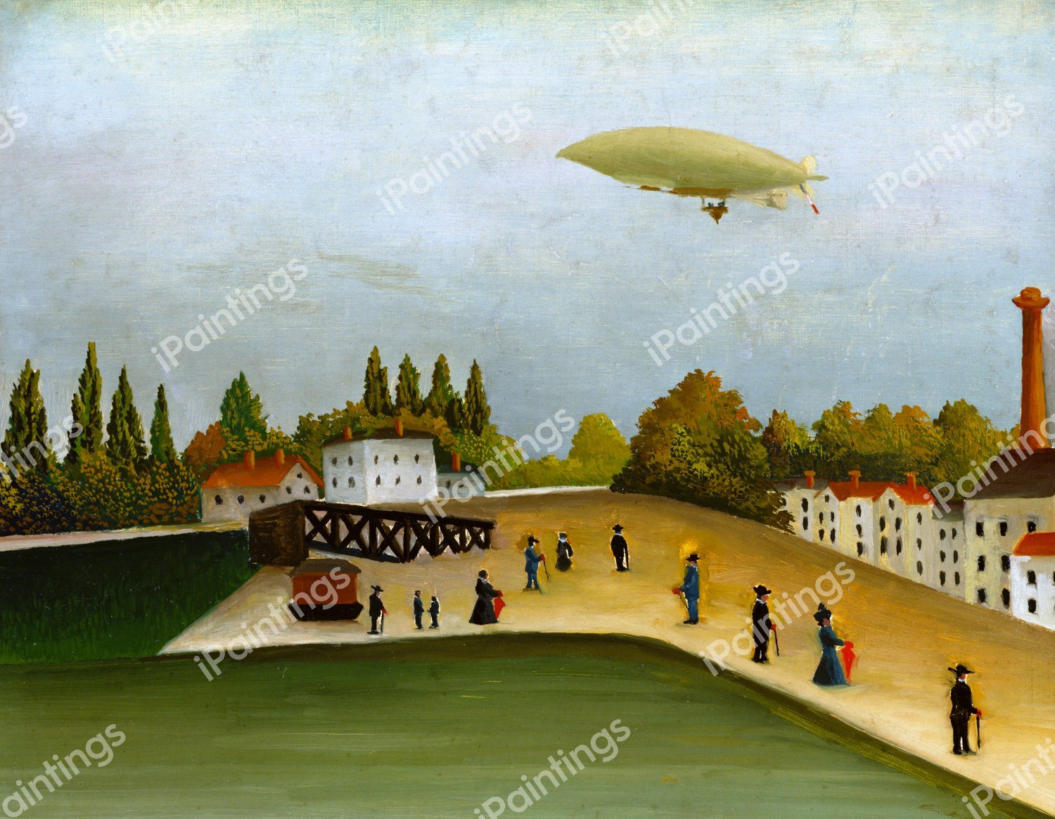 Quai d'Ivry. The painting by Henri Rousseau