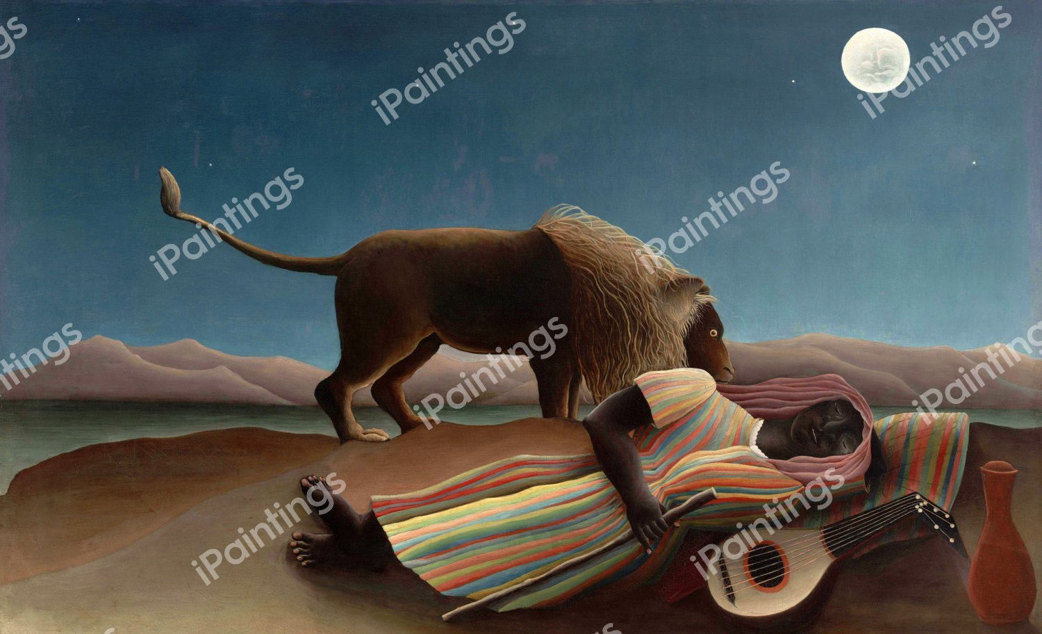 Sleeping Gypsy. The painting by Henri Rousseau