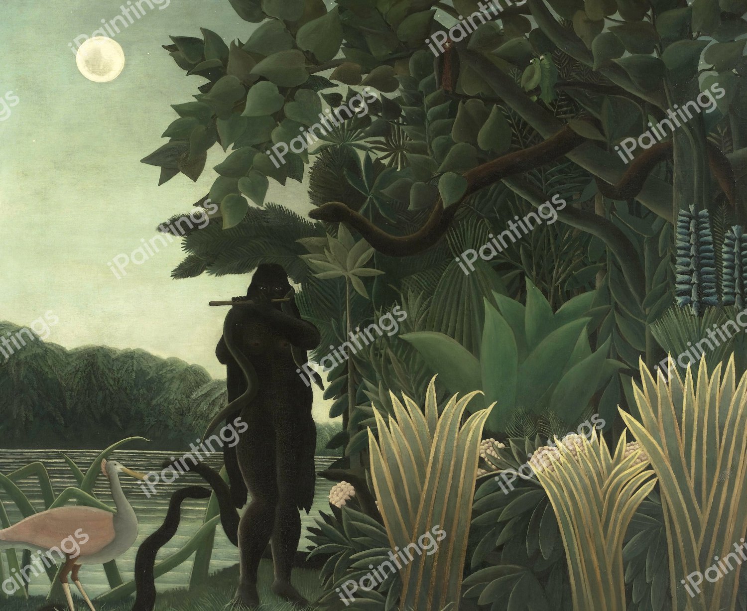 Snake Charmer. The painting by Henri Rousseau