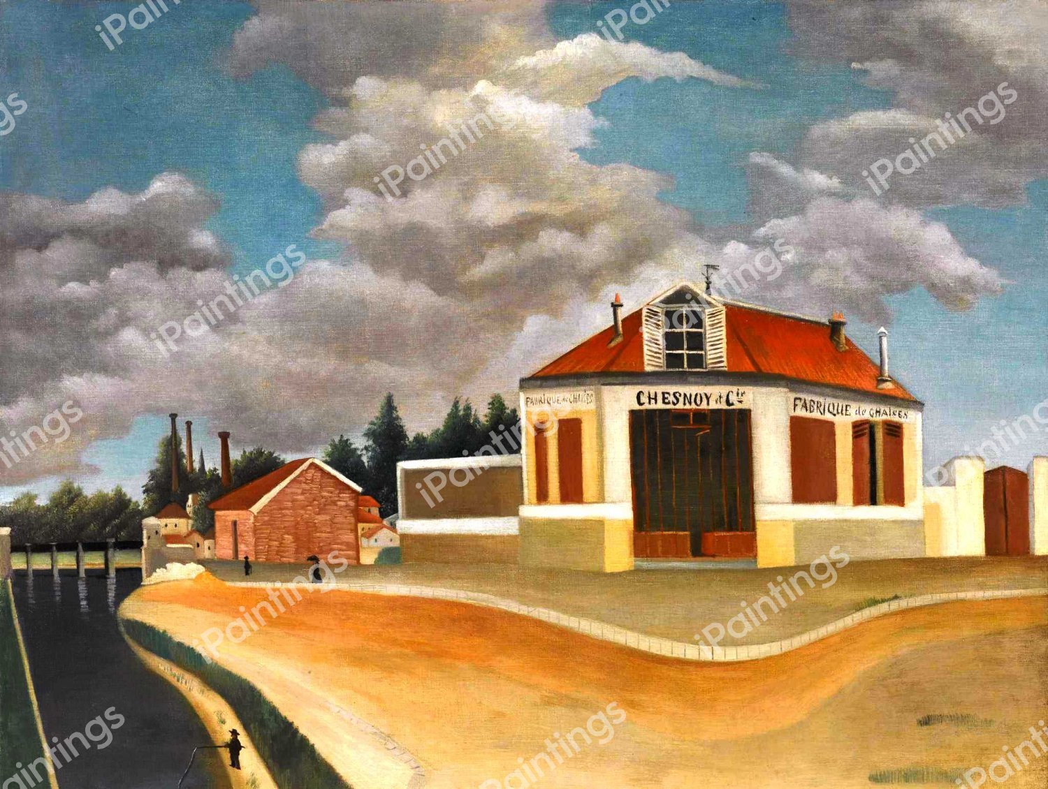 The Chairs Factory at Alfortville. The painting by Henri Rousseau