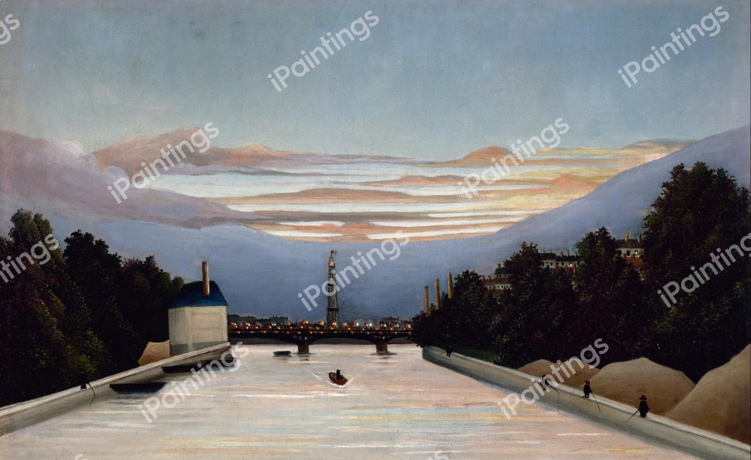 The Eiffel Tower. The painting by Henri Rousseau