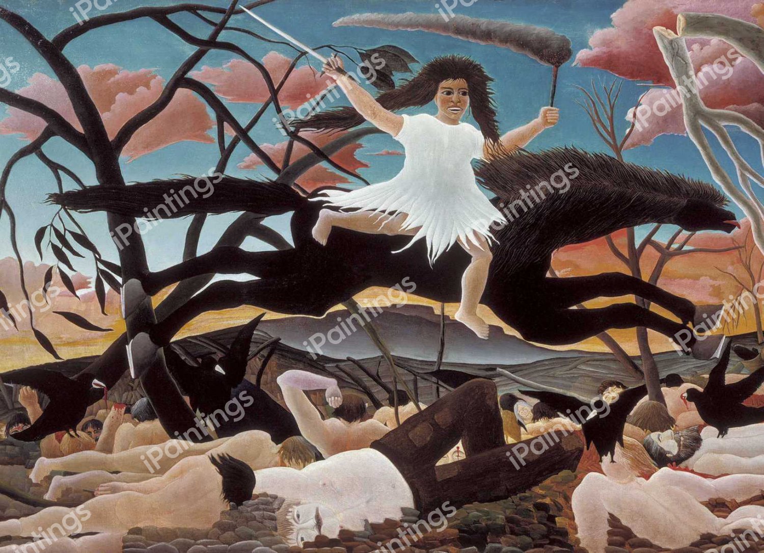 War (Ride of Discord). The painting by Henri Rousseau