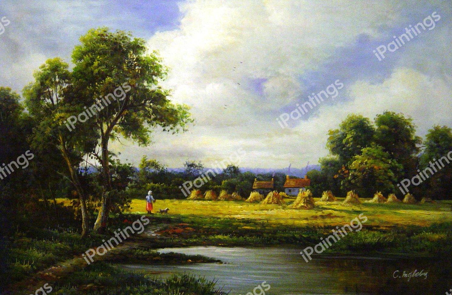 Betchworth, Surrey. The painting by Henry H. Parker