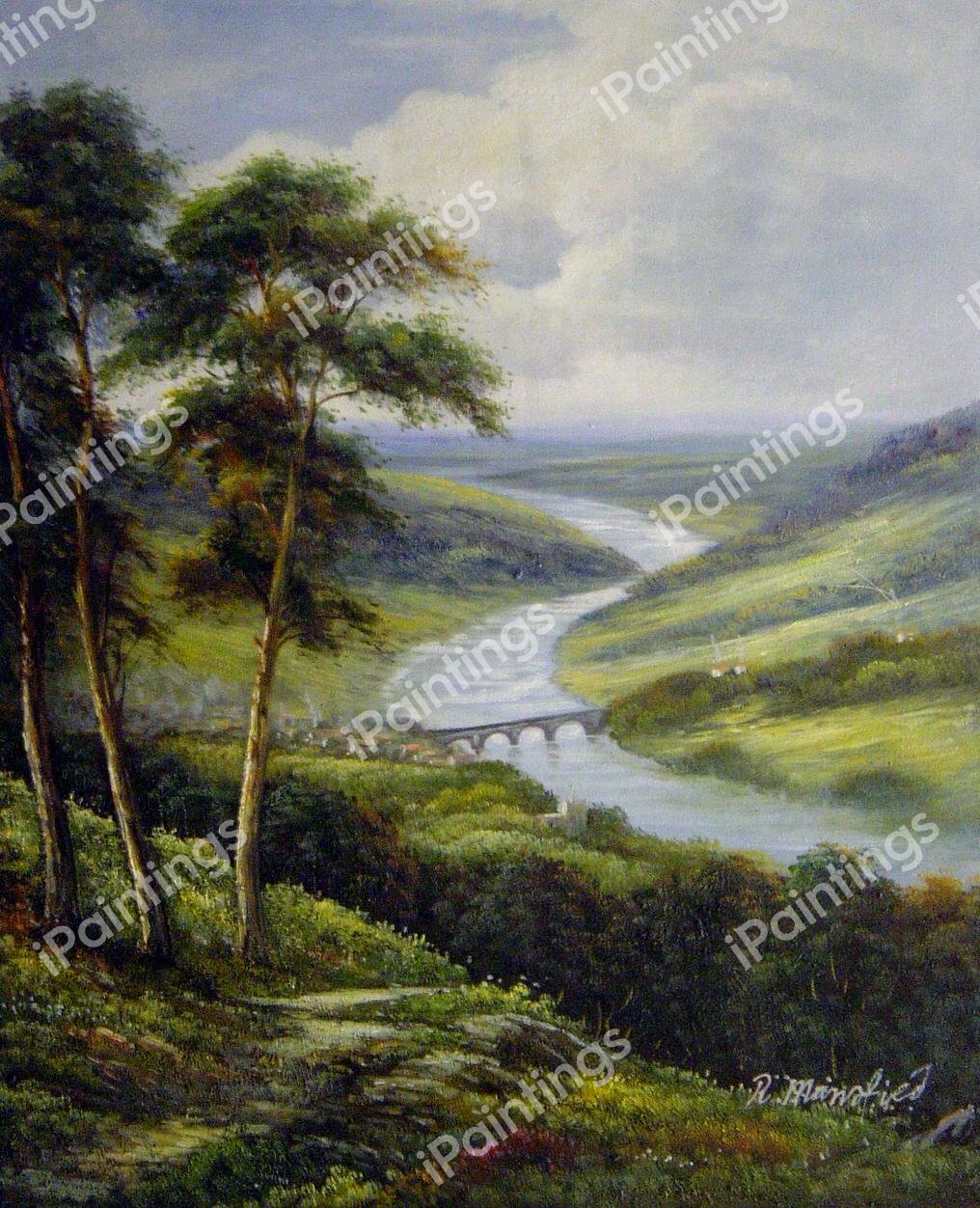 Dunkheld & Birnam From Craigibarns. The painting by Henry H. Parker