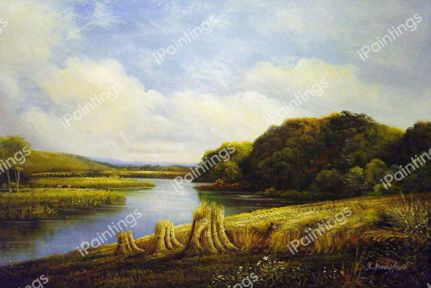 Harvesting. The painting by Henry H. Parker