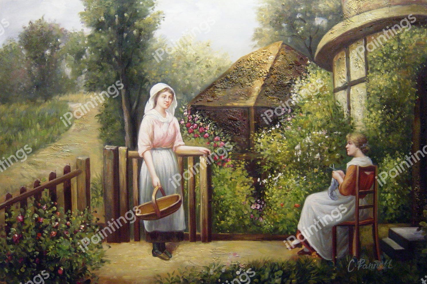 Friendly Neighbors. The painting by Henry John Yeend King