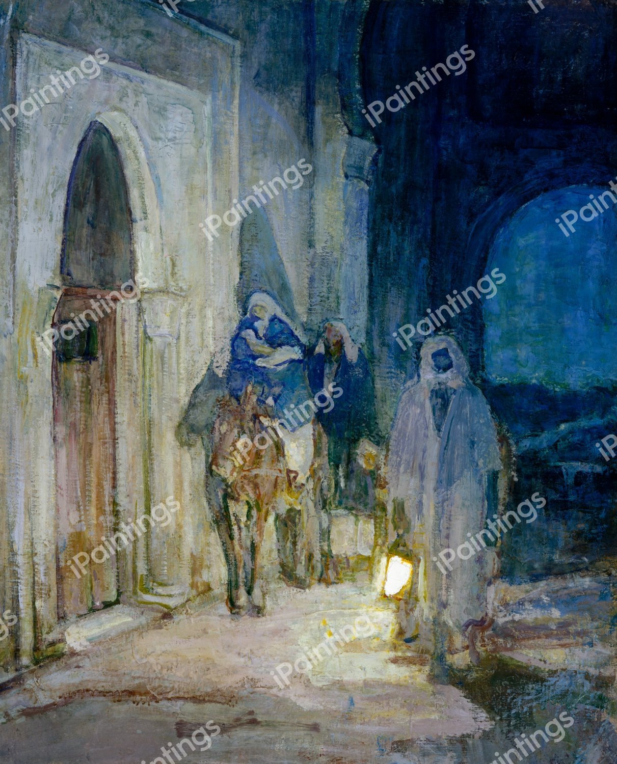 Flight into Egypt. The painting by Henry Ossawa Tanner