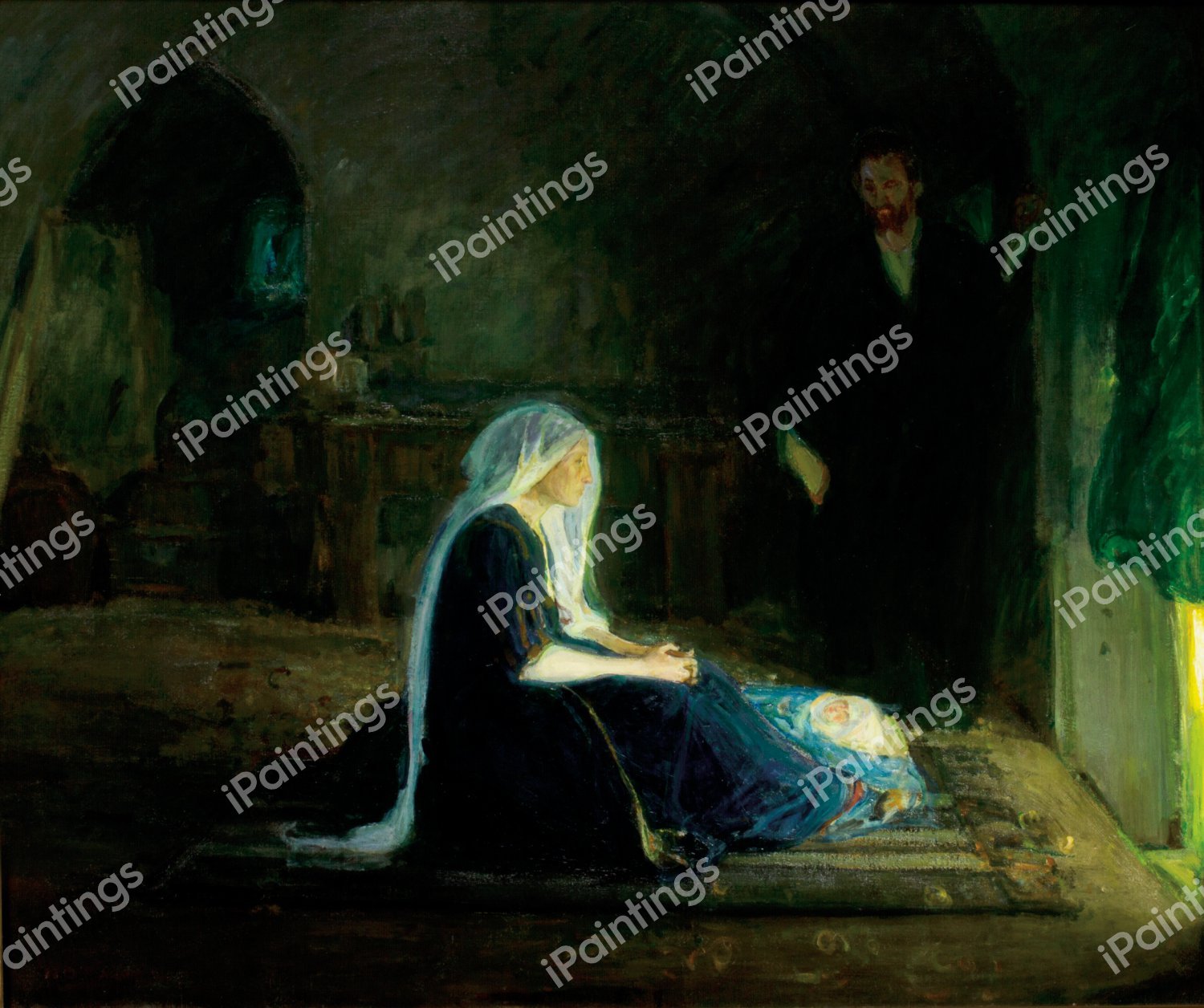 The Holy Family. The painting by Henry Ossawa Tanner
