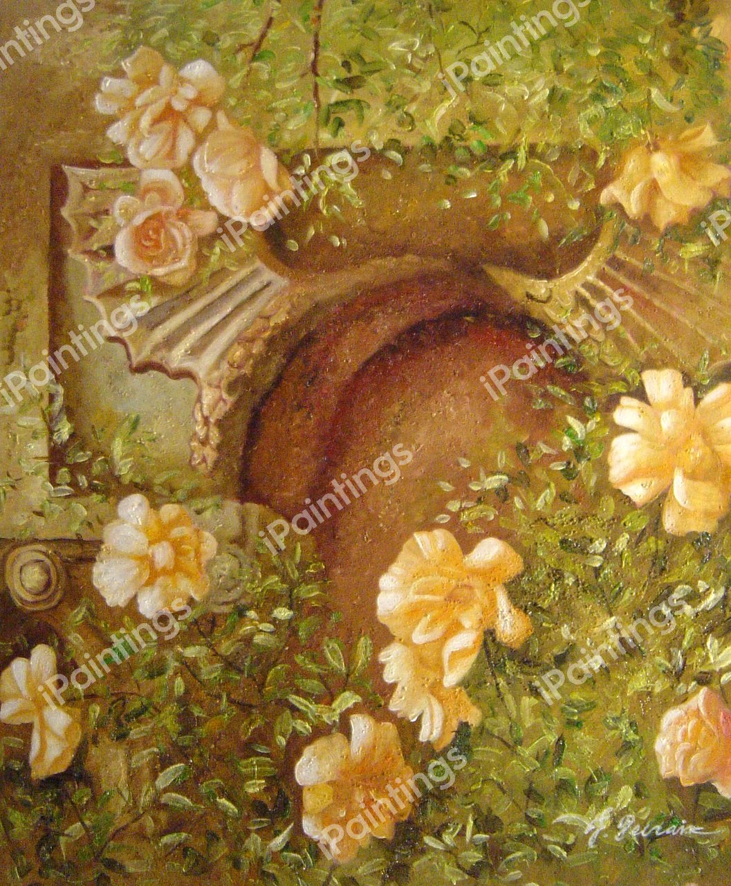 Italian Grotto. The painting by Henry Roderick Newman