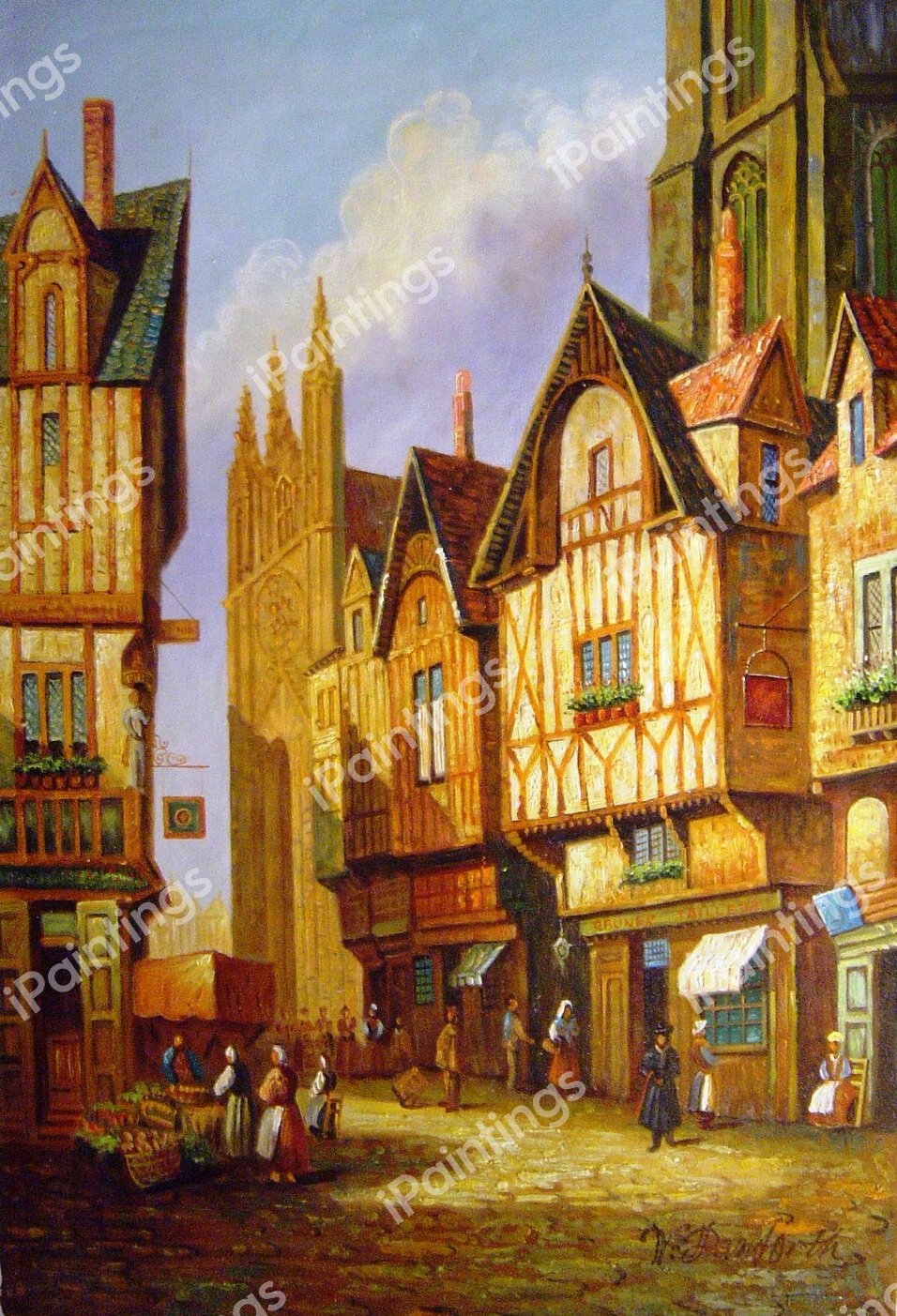 Lisieux, Normandy. The painting by Henry Thomas Schafer