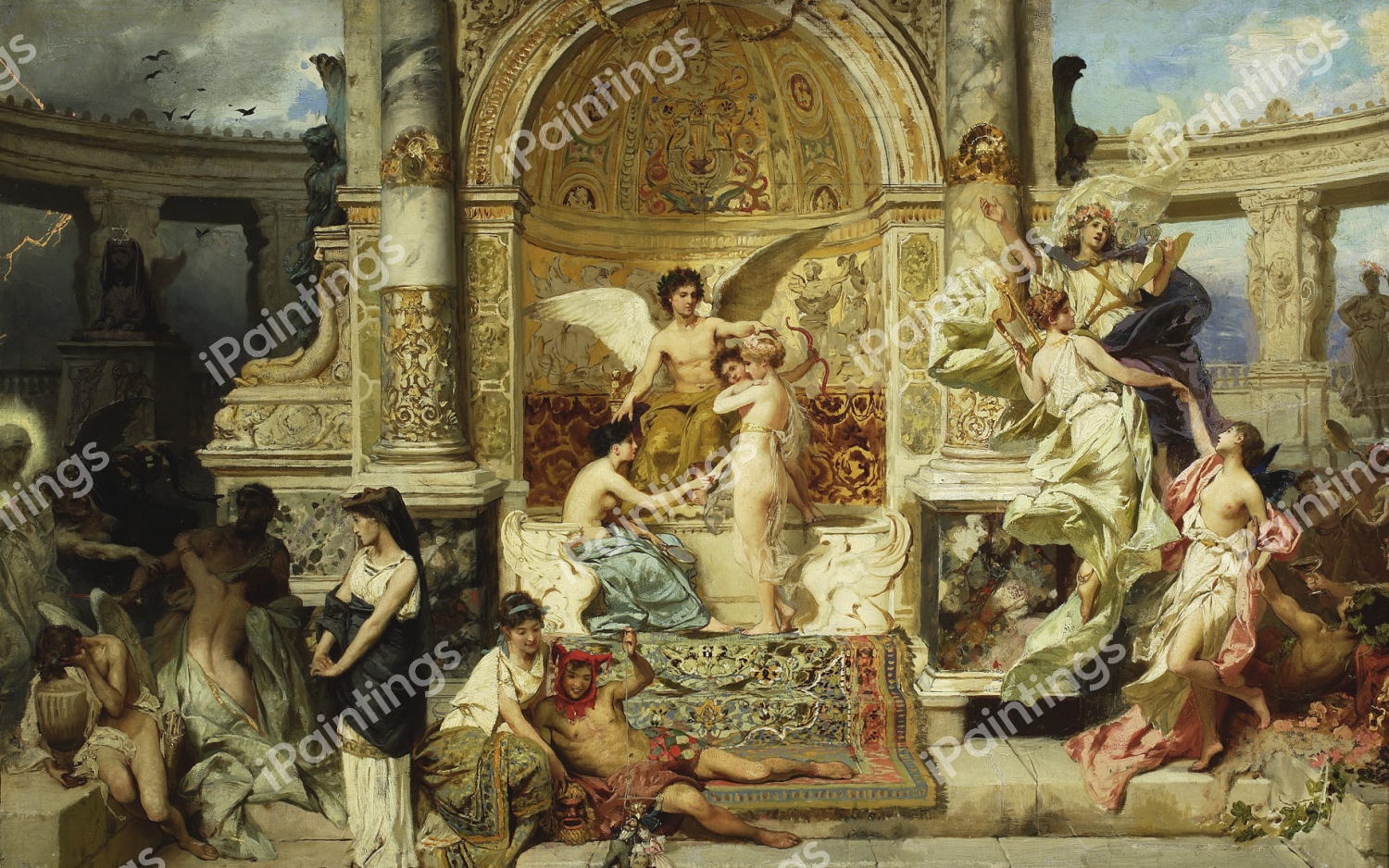 At Kurtyna. The painting by Henryk Siemiradzki