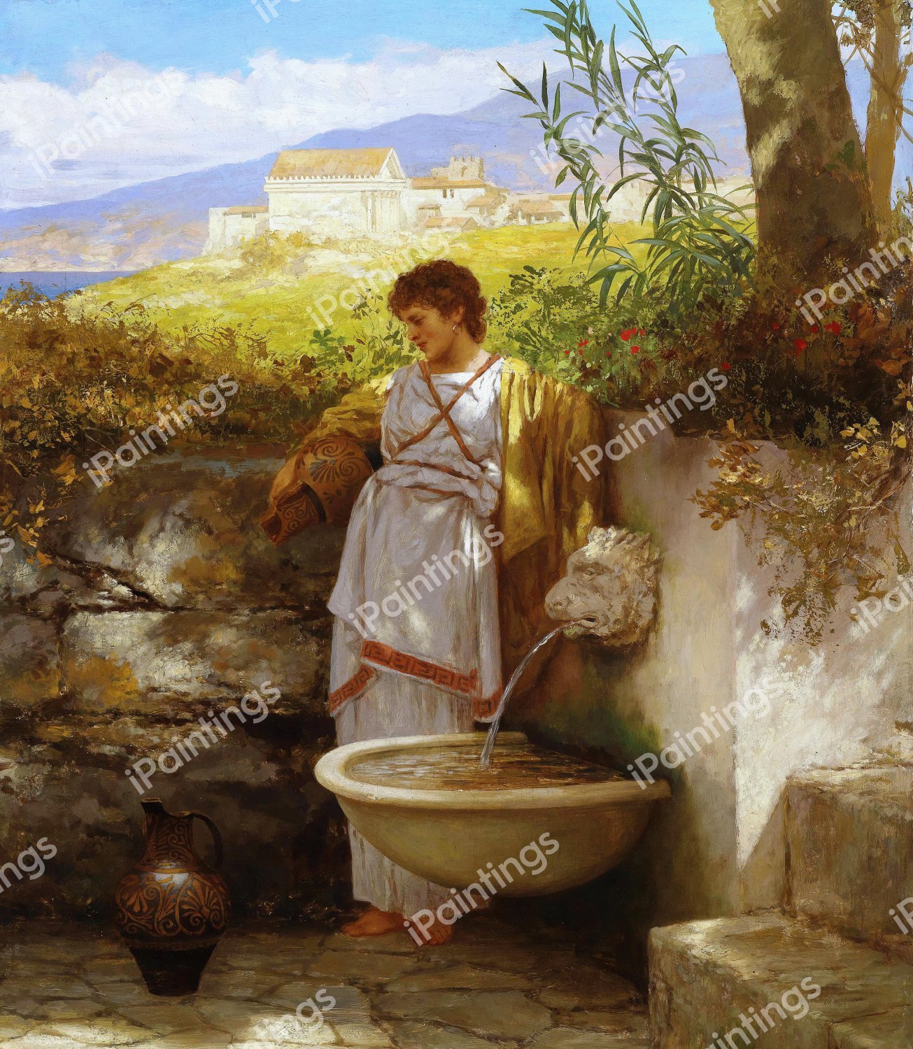 At the Well. The painting by Henryk Siemiradzki