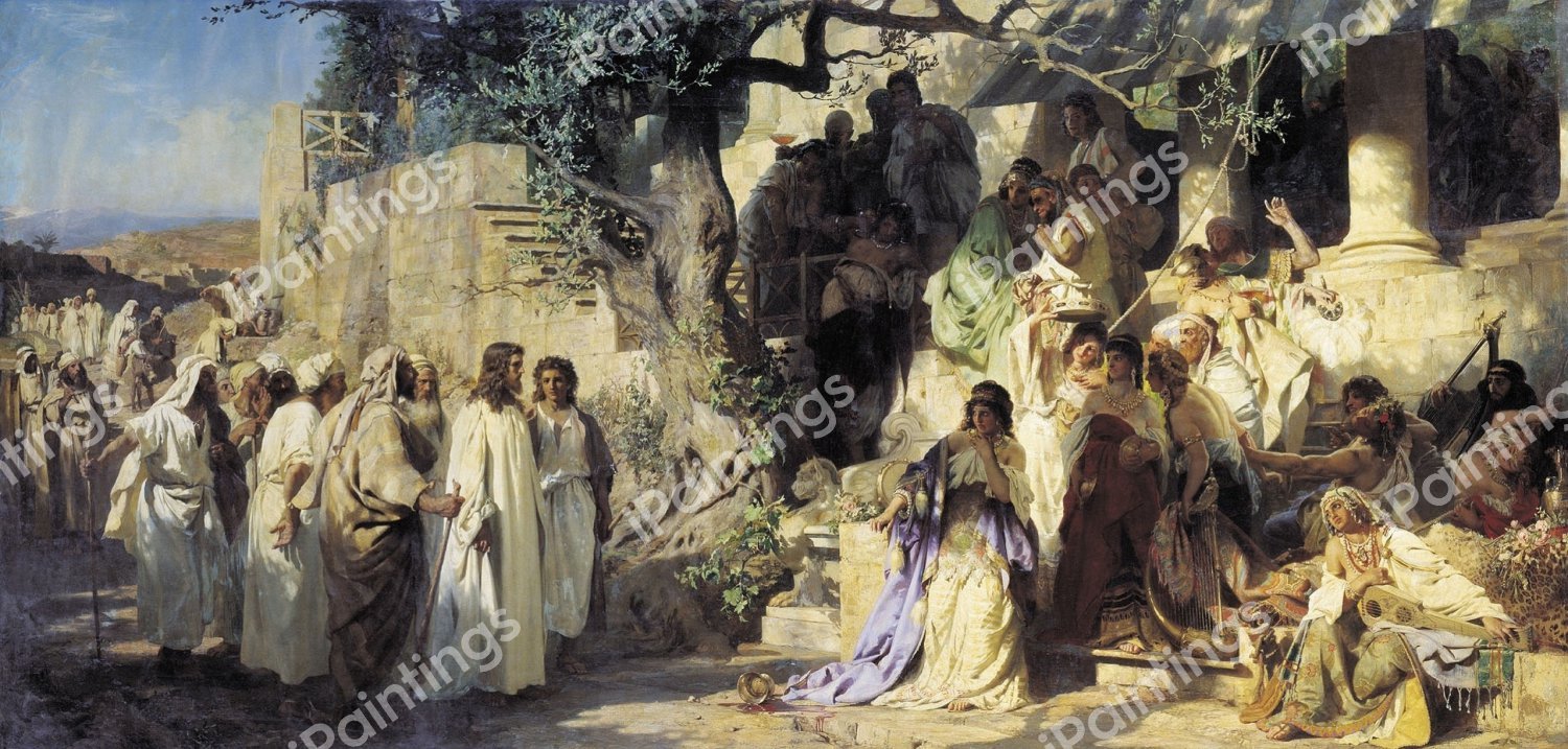 Christ and Sinner. The painting by Henryk Siemiradzki