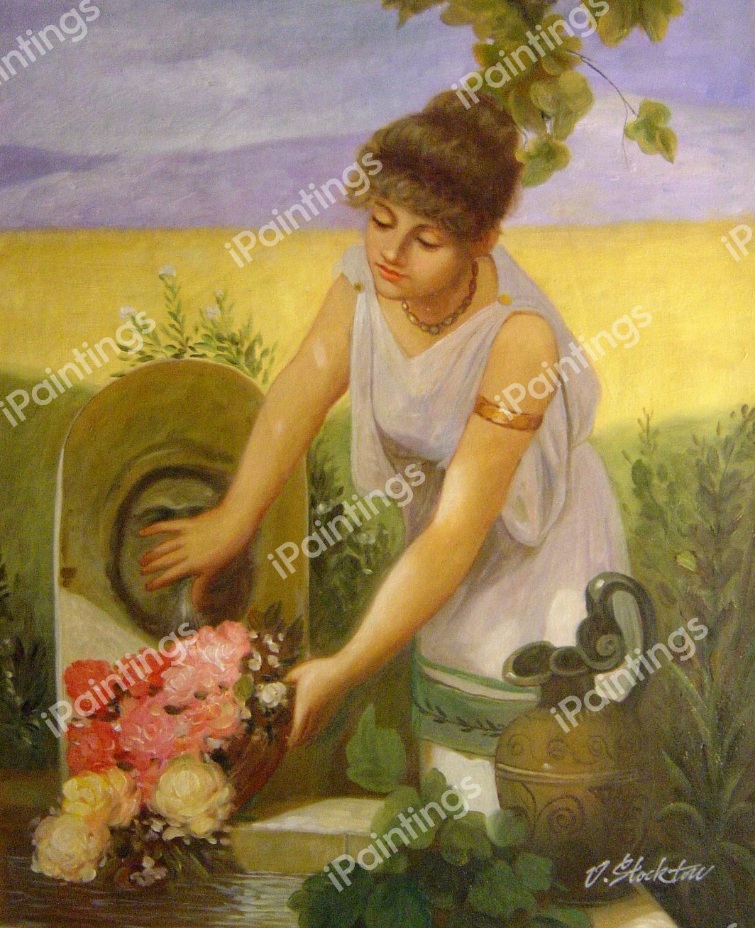 Girl At The Spring. The painting by Henryk Siemiradzki