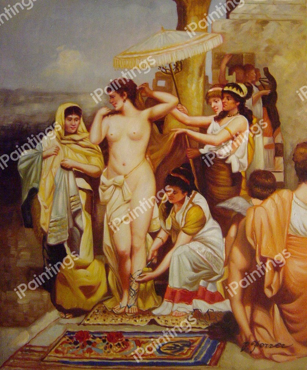 Phryne On The Poseidon&#39s Celebration In Eleusis. The painting by Henryk Siemiradzki