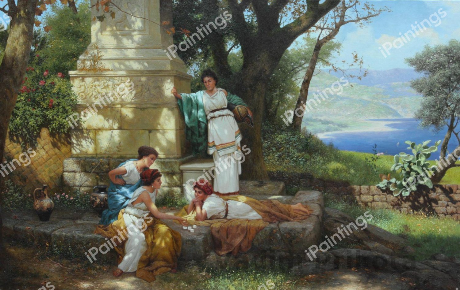 Playing Dice. The painting by Henryk Siemiradzki