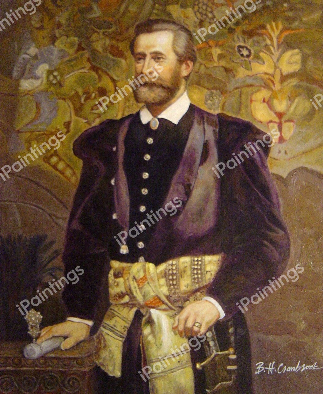 Portrait Of Ludwik Wodzicki. The painting by Henryk Siemiradzki