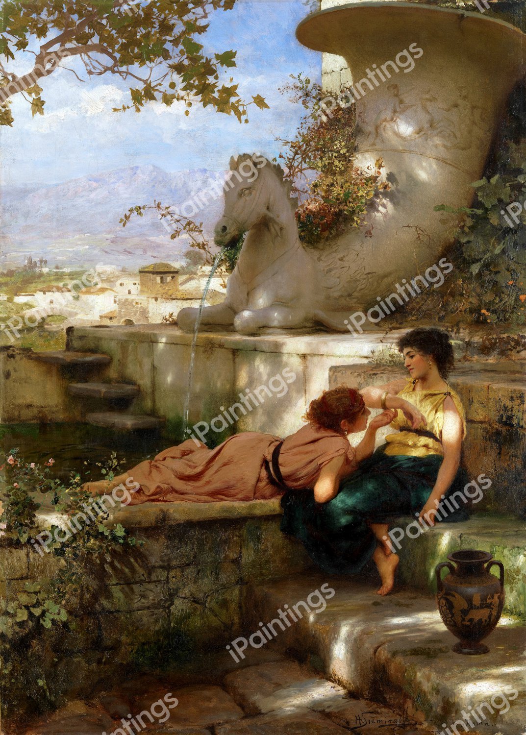 The New Bracelet. The painting by Henryk Siemiradzki