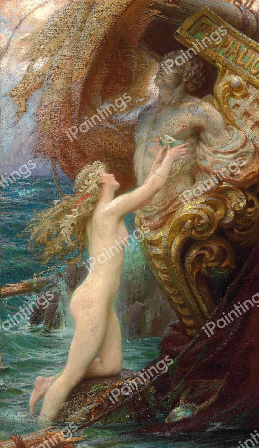 Deep Sea Idyll. The painting by Herbert Draper