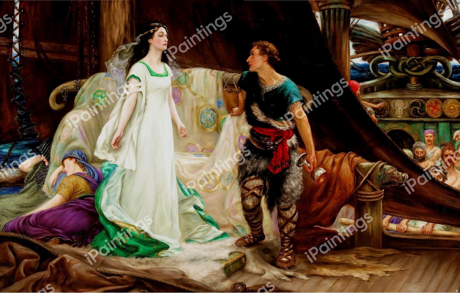 Tristan and Isolde . The painting by Herbert Draper