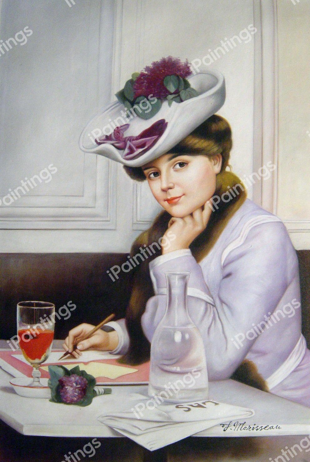 What To Write. The painting by Hermann Fenner Behmer