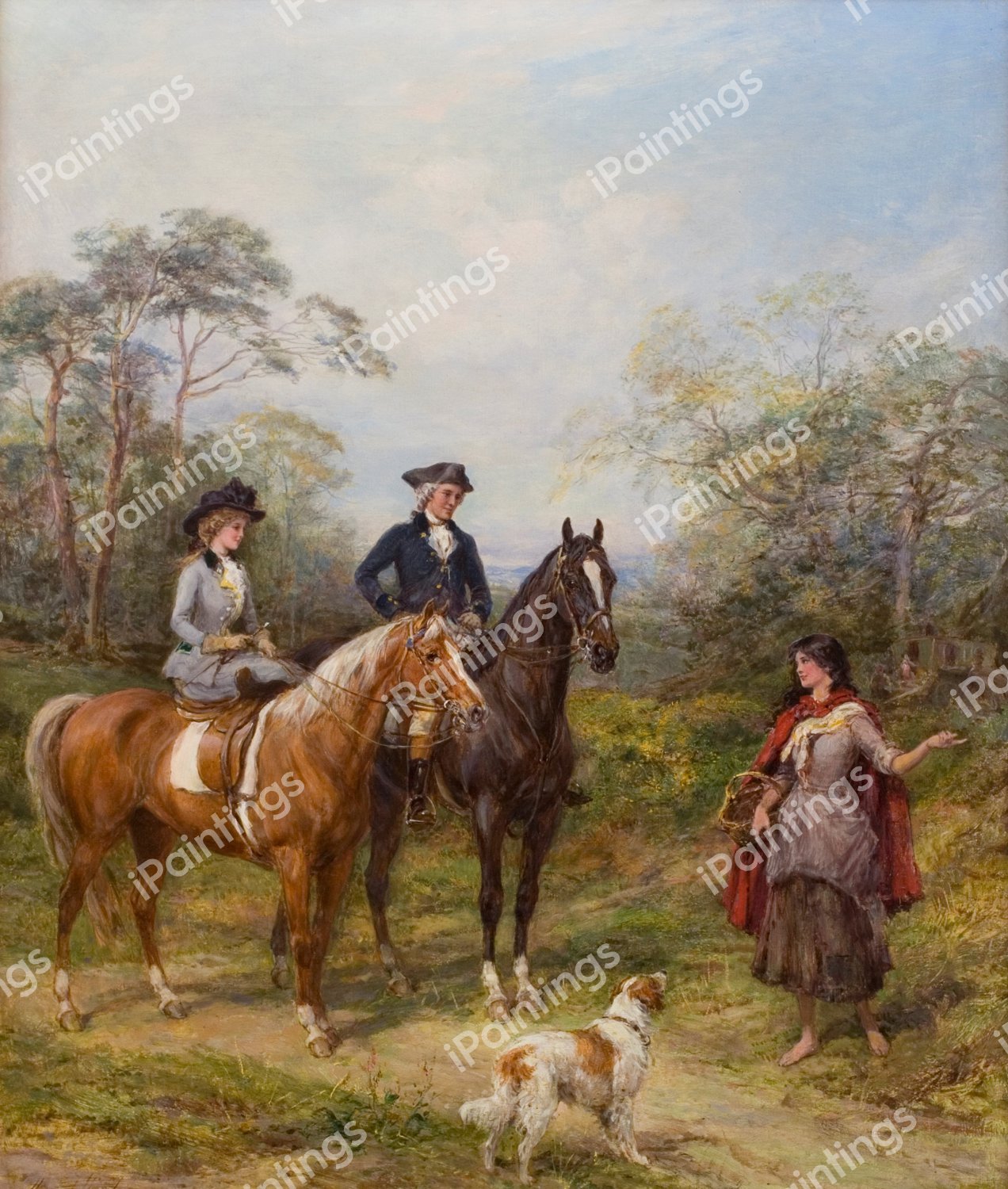 A Morning Ride, 1891. The painting by Heywood Hardy