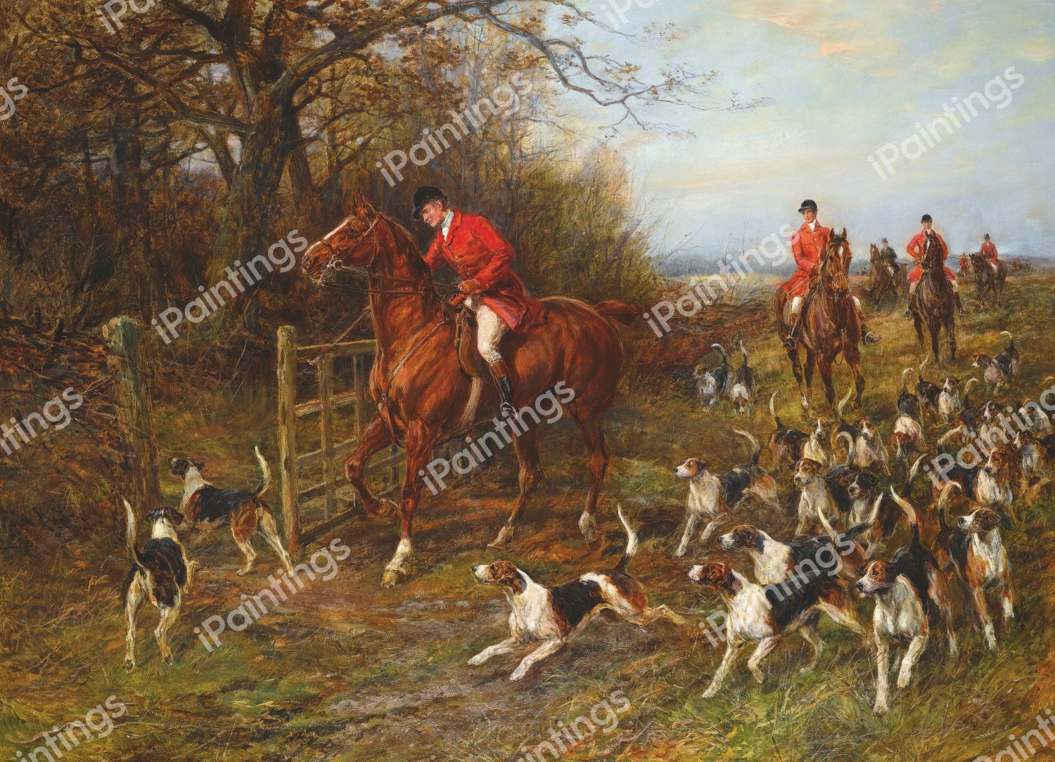 A Drawing Covert. The painting by Heywood Hardy