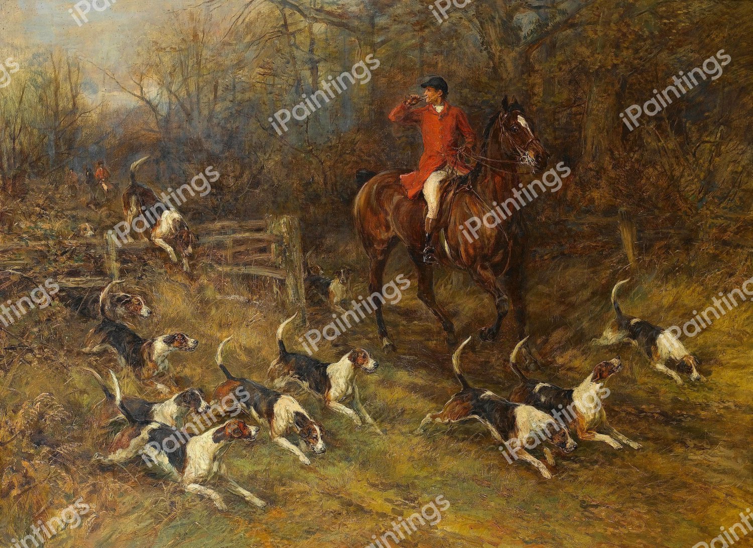 Gone Away. The painting by Heywood Hardy