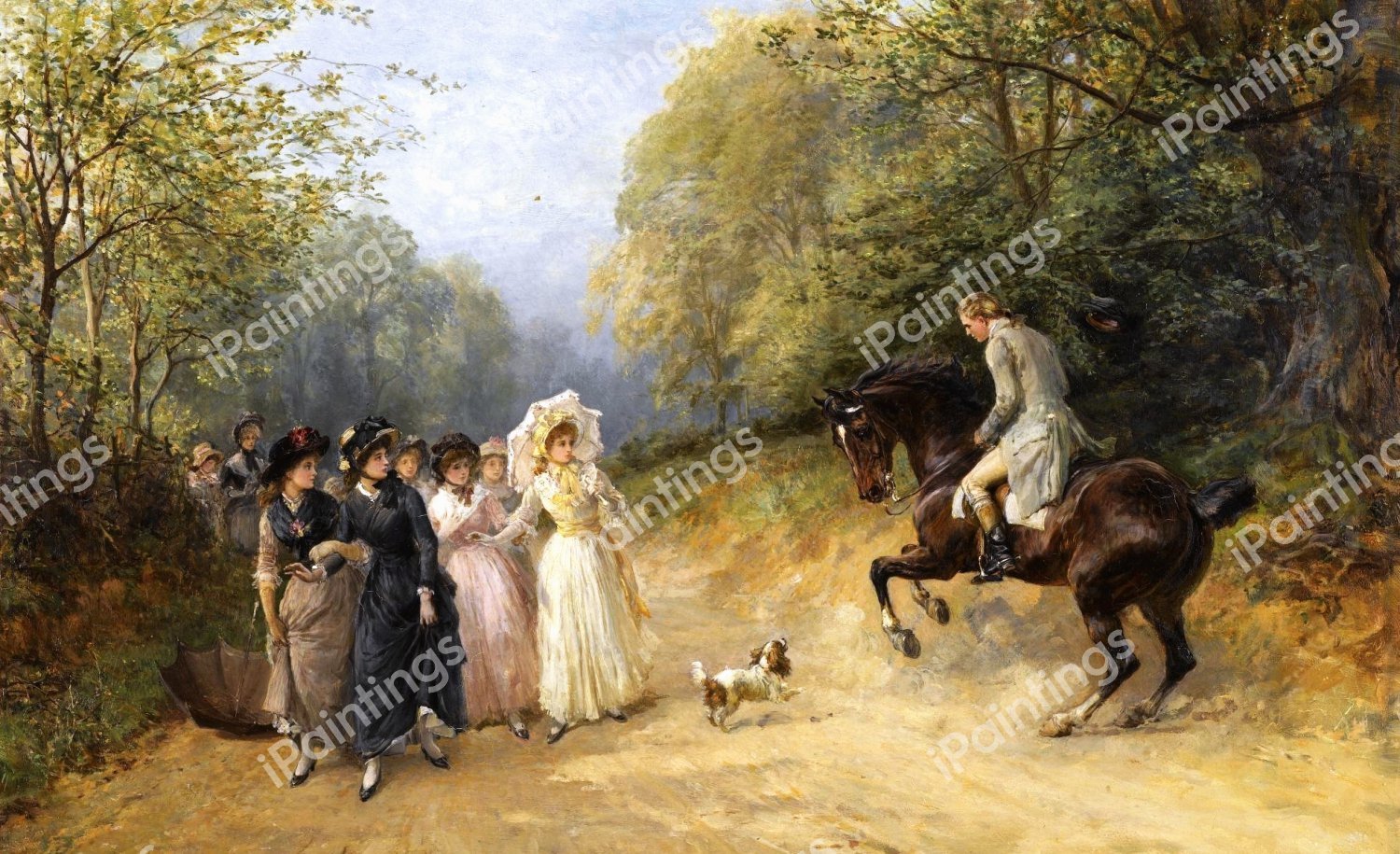 The Unwanted Chaperone. The painting by Heywood Hardy