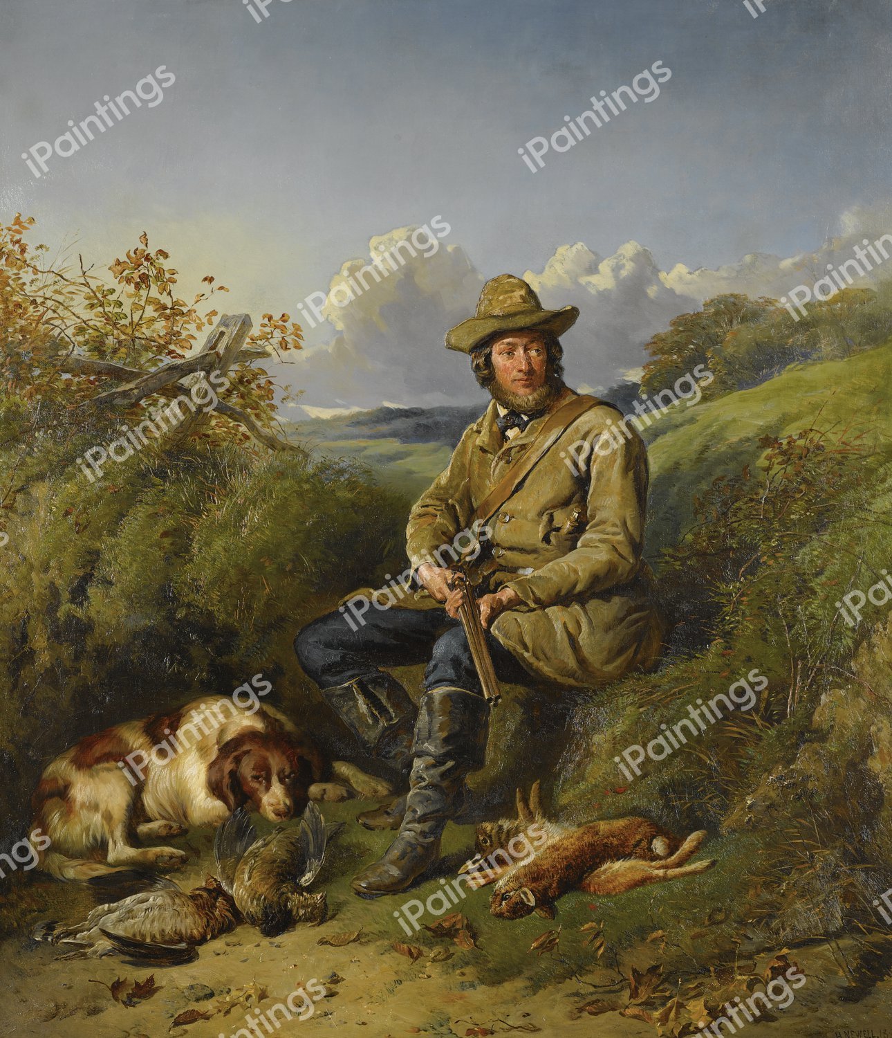 An American Sportsman. The painting by Hugh Newell