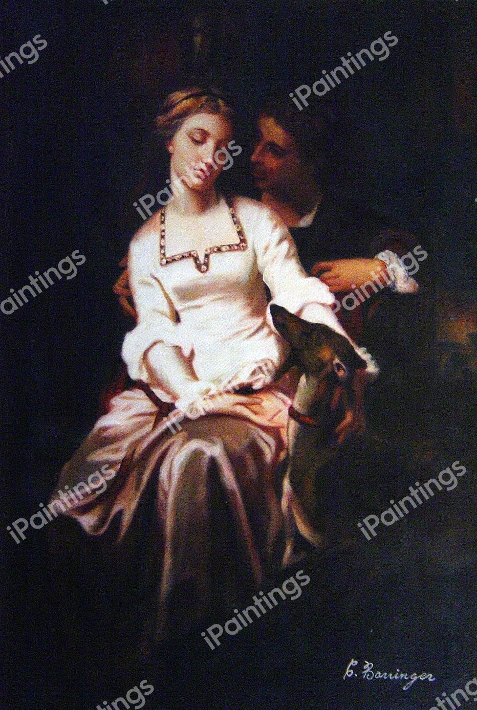 Tristan and Isolde. The painting by Hughes Merle