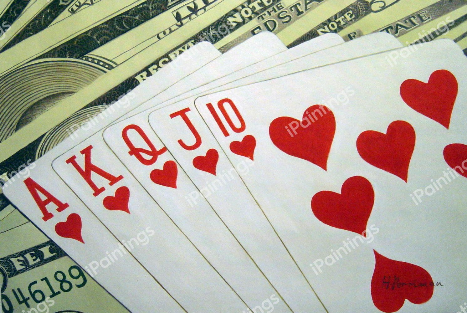 I'm In The Money!. The painting by Our Originals