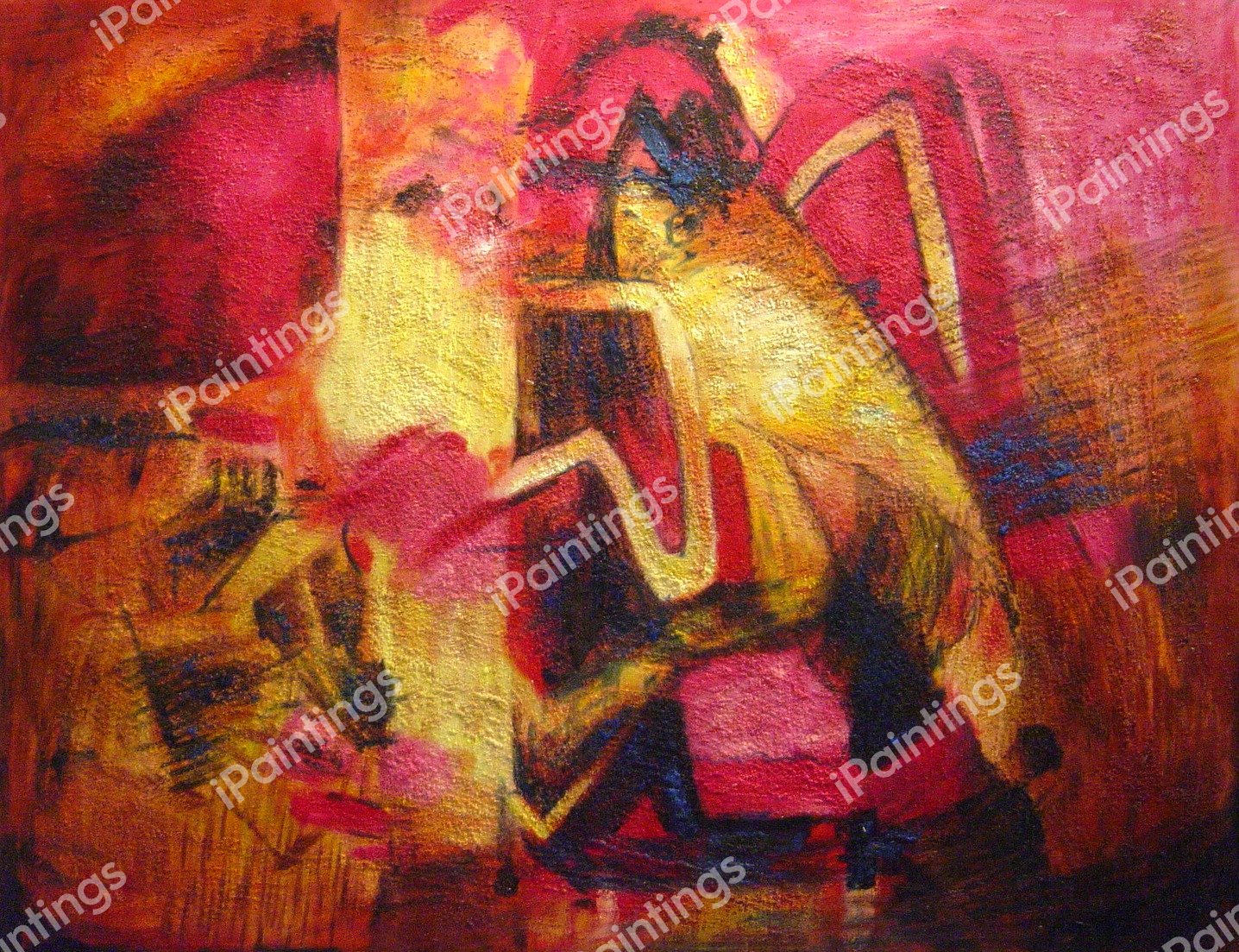 Ice Cream Sundae Abstract. The painting by Our Originals