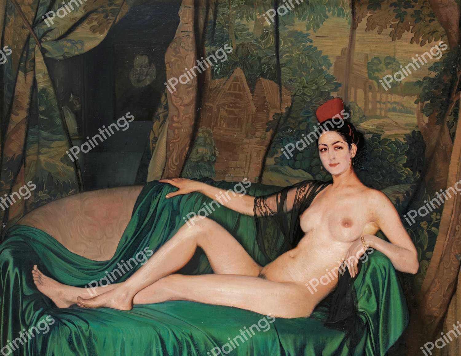 Madame Souty, 1921 . The painting by Ignacio Zuloaga