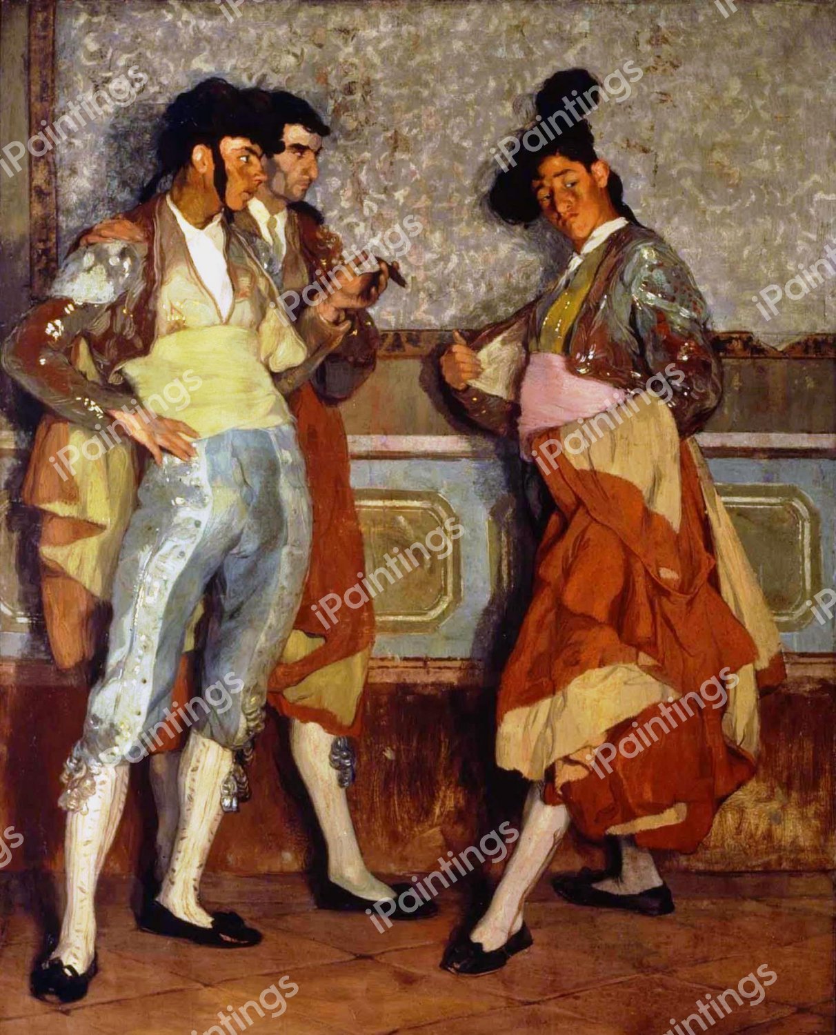 Torerillos de Pueblo, 1906. The painting by Ignacio Zuloaga