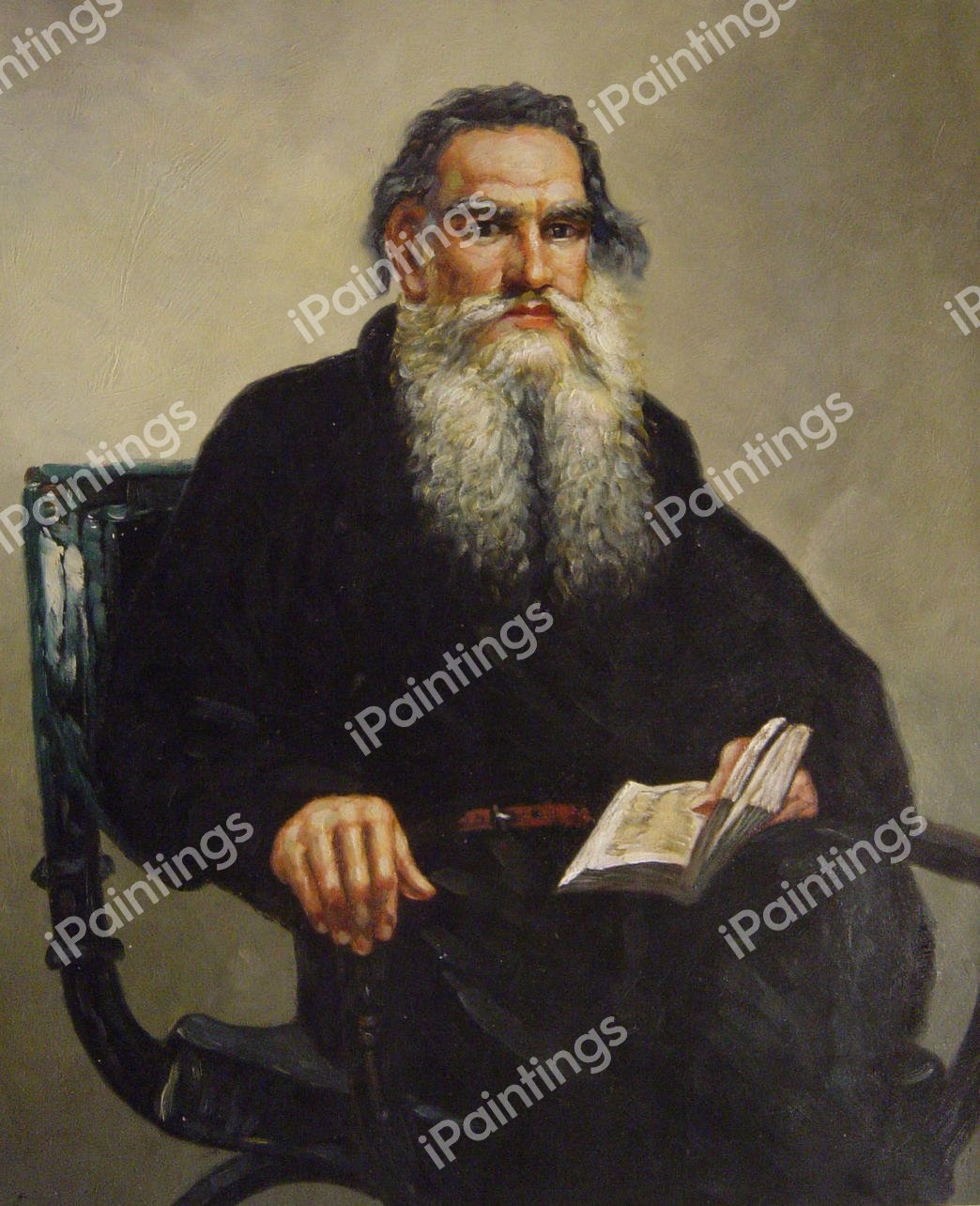 Portrait Of Leo Tolstoy. The painting by Ilya Repin
