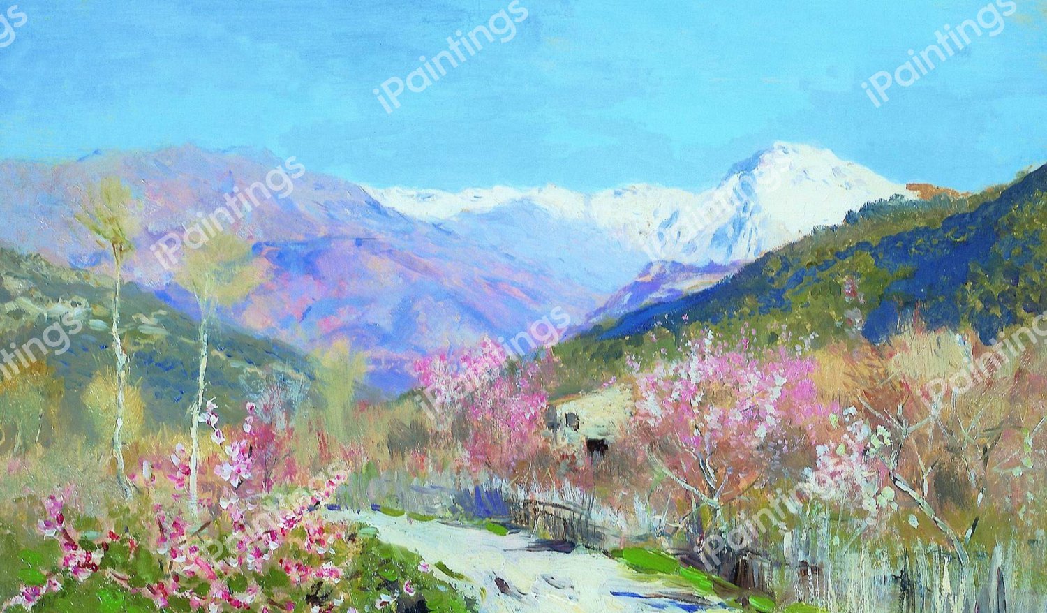 A View of Spring in Italy. The painting by Isaac Levitan