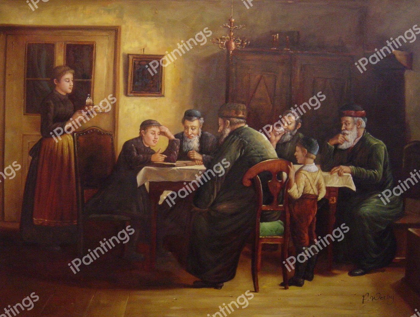 Discussing The Talmud. The painting by Isidor Kaufmann