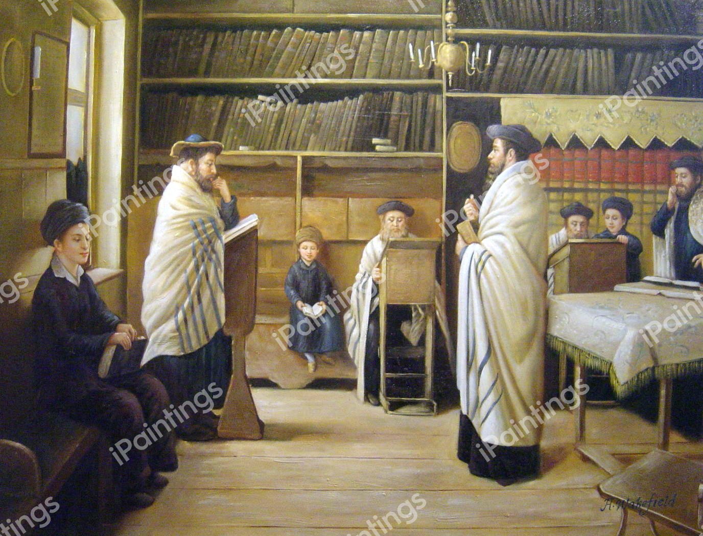 The New Year -Rosh Hashanah. The painting by Isidor Kaufmann