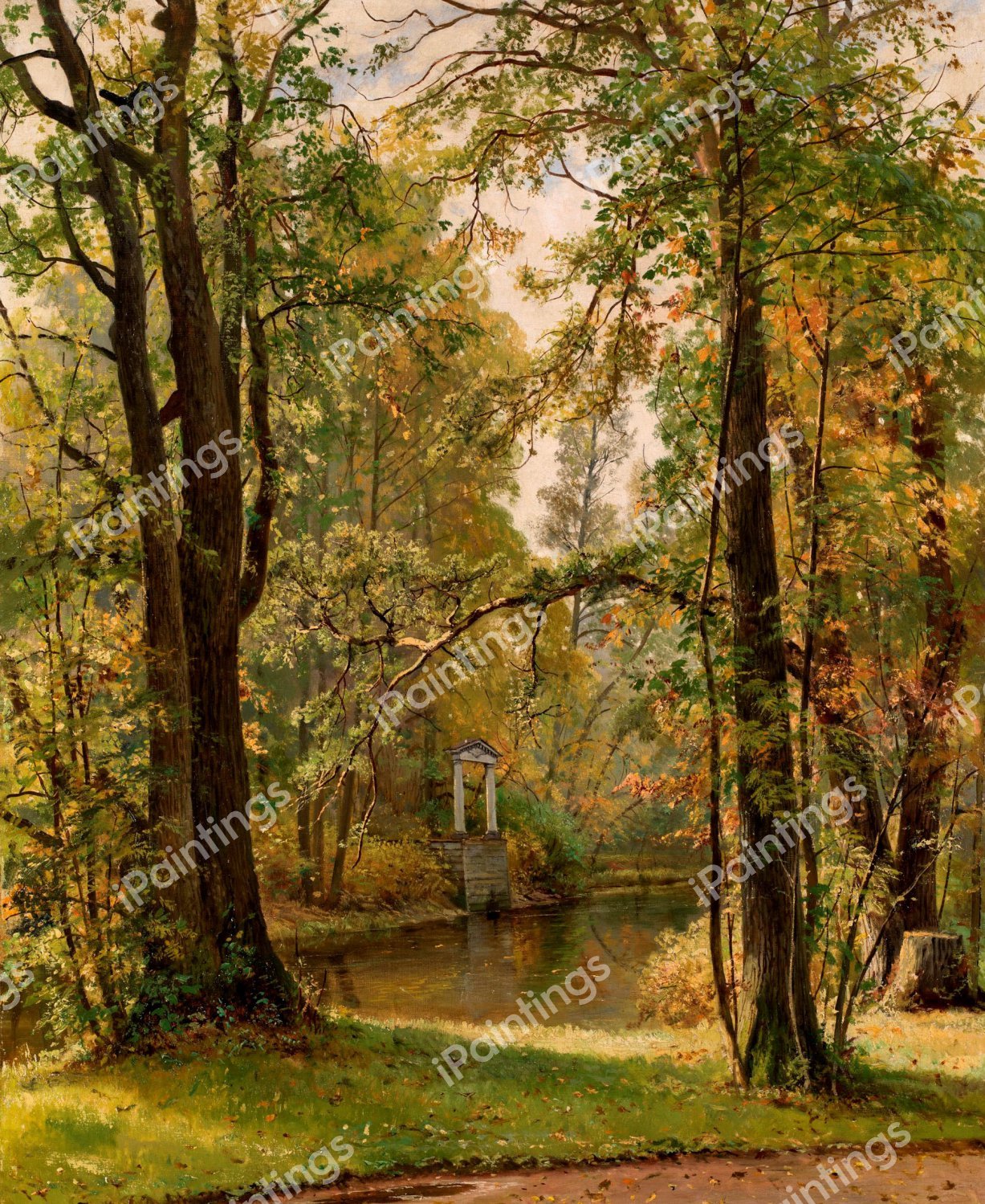 Autumn on Krestovsky Island. The painting by Ivan Ivanovich Shishkin