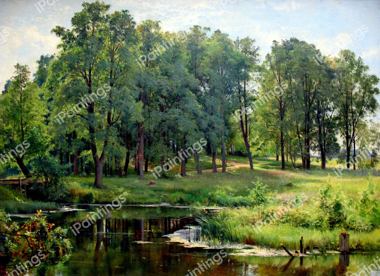 In the Park. The painting by Ivan Ivanovich Shishkin