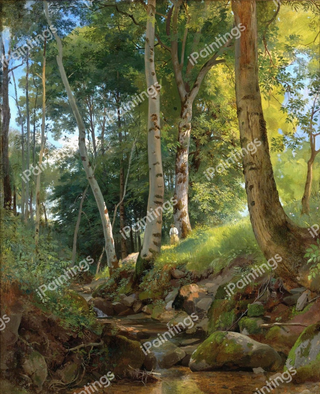 The Brook. The painting by Ivan Ivanovich Shishkin