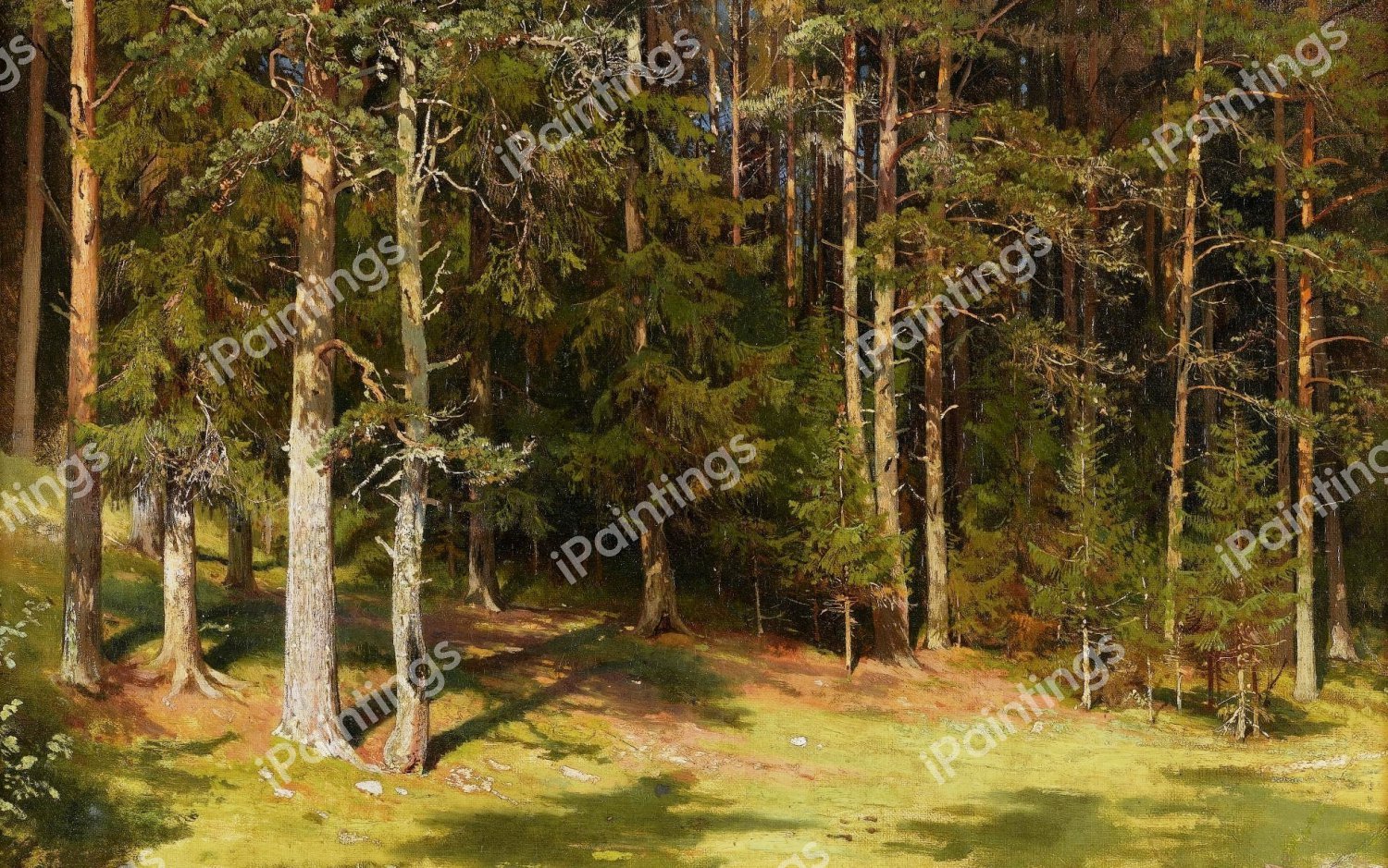 The Clearing. The painting by Ivan Ivanovich Shishkin